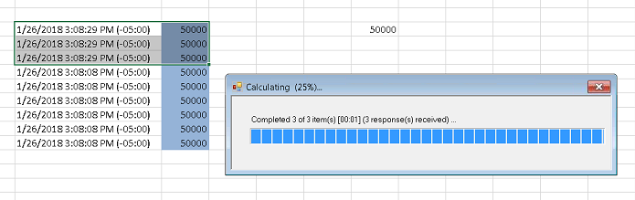 Screen capture showing the calculation pop-up when you select specific formulas.